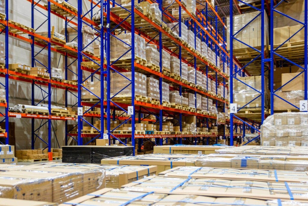Warehouse with a variety of stock